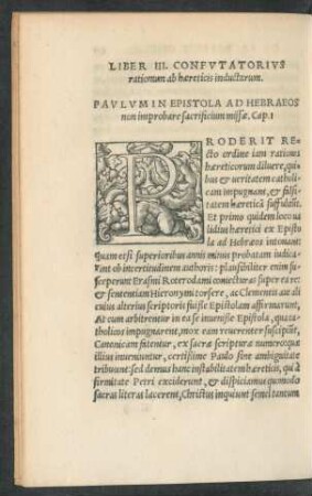 Liber III. Confutatorius rationum ab haereticis inductarum.