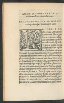 Liber III. Confutatorius rationum ab haereticis inductarum.