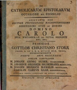 De Catholicarum Epistolarum occasione et consilio