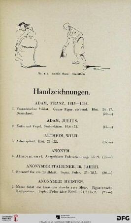 Handzeichnungen (Nr. 1-445)