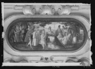 Historienbild unter dem Bildnis Widekinds des anderen, Sohn Widekinds, gen. des Großen