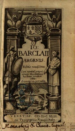 Argenis : cum nominum propr. elucidatione
