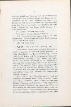 Fall XIV. 1900 J.-Nr. 1625.