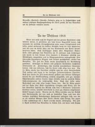 An der Westfront 1918