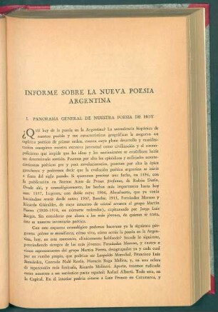 Informe sobre la nueva poesía argentina