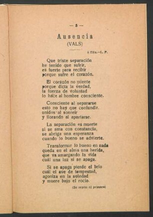 Ausencia : (Vals)