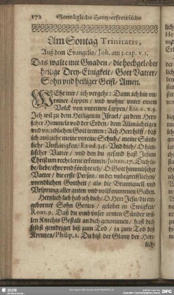 Am Sontag Trinitatis