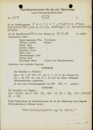 Wachter, Friedrich Ernst
