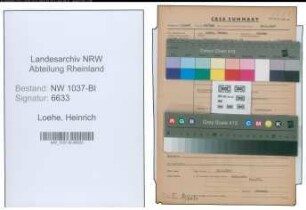 Entnazifizierung Heinrich Loehe , geb. 00.00.0000 (Kaufm.Angestellter)