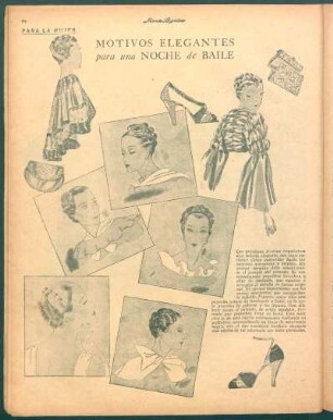 Motivos elegantes para una noche de baile [Dibujos] : Para la mujer
