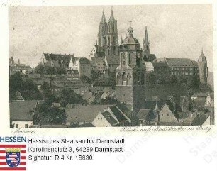 Meißen, Stadtkirche / Blick auf Stadtkirche, Dom und Burg
