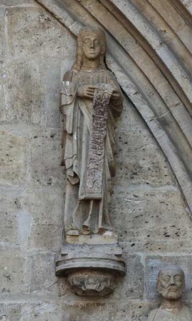 Tympanon mit vier Aposteln — Heiliger Johannes