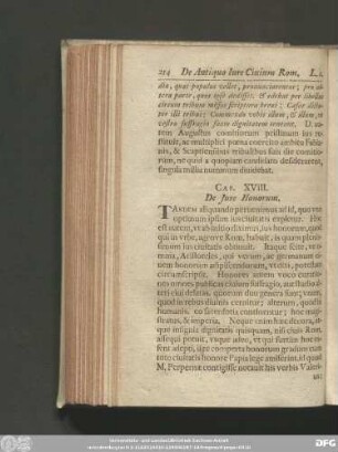 Cap. XVIII. De Iure Honorum.