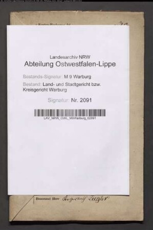 Erblasser: Conze, Johann Heinrich:
