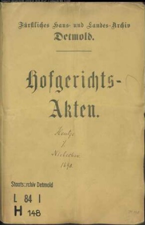 Henze, Christoph zu Horn gegen Joachim Niebecker - Beneficium Simonis et Judae