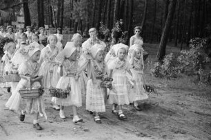 Hahnrupfen in Neuendorf : Swjedźenski ćah při łapanju kokota w Nowej Wsy : Neuendorf / Nowa Wjas
