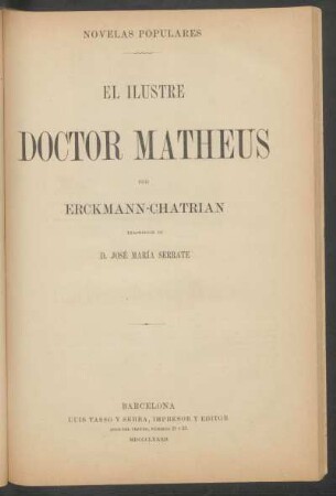 El ilustre Doctor Matheus