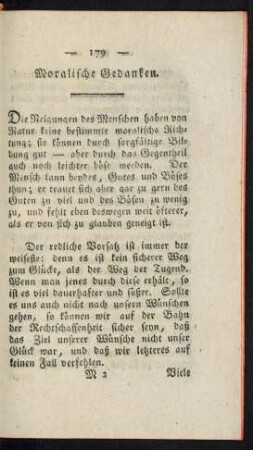 Moralische Gedanken