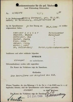 Strempel, Hedwig