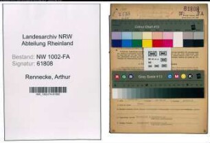 Entnazifizierung Arthur Rennecke, geb. 23.07.1893 (Fabrikant)