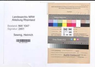 Entnazifizierung Heinrich Sewing , geb. 30.08.1908 (Ingenieur)