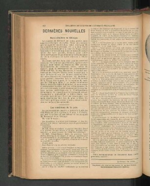 Dernières Nouvelles.