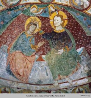 Krönung Mariens und die Heiligen Julius, Julian, Agabitus, Gaudentius : Die Krönung Mariens
