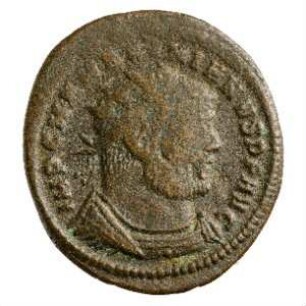 Münze, Follis (Follaro), 295 - 296 n. Chr.