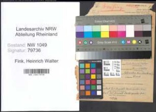 Entnazifizierung Heinrich Walter Fink , geb. 05.03.1890 (Studienrat)