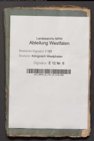 Heberegister über die Einkünfte der an Kaiser Napoleon gefallenen Domänen im Amt Neuhaus - Boke