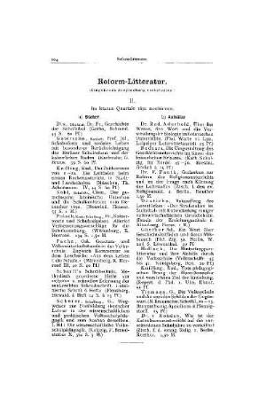 Reform-Litteratur : II.