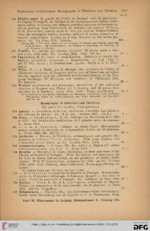 Monographs of Churches and Cloisters (Nr. 359 - 466)
