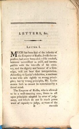 Letters on the real causes and probable consequences of the present war with Russia