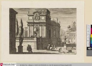 [Gartenansicht; Un pavillon]
