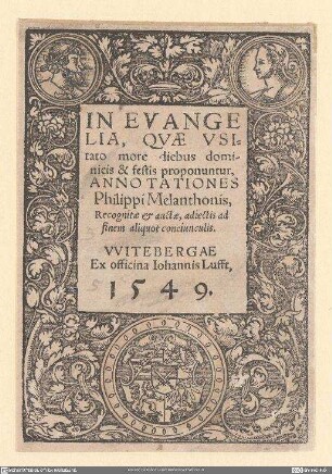 In Evangelia, Qvae Vsitato more diebus dominicis & festis proponuntur, Annotationes