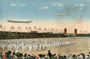 Offiz. Festpostkarte für das 12. Deutsche Turnfest in Leipzig vom 12. - 16. Juli 1913: der Turnplatz [Offizielle Festpostkarte für das 12. Deutsche Turnfest]