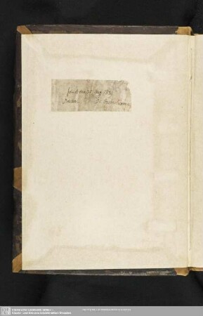 Notiz von Gustav Klemm, 1839