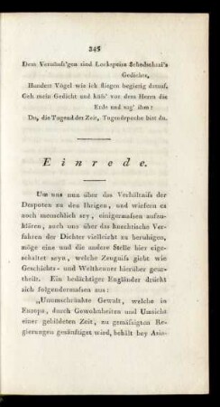 Einrede.