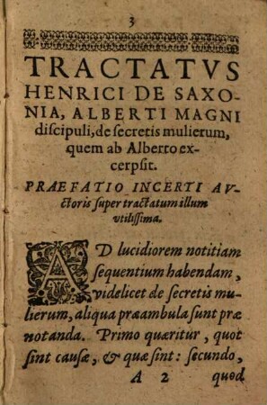 Tractatus de secretis mulierum