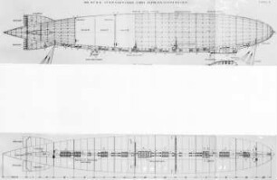 LZ 126 ("Amerikaluftschiff"), Laufgangsplan und Grundrißform : Technikgeschichte | Maschinenbau | Verkehrswesen | Luftfahrzeuge | Das Amerika Luftschiff LZ 126 (ZR III)