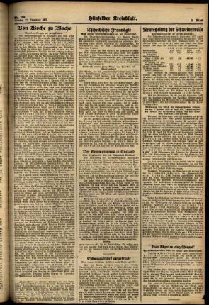 Zweite Ausgabe vom Montag, den 22. November 1937.