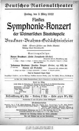 Fünftes Symphonie-Konzert