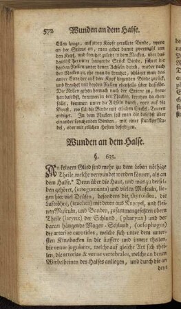 Wunden an dem Halse. - Wunden an der Speiseröhre. §. 635. - §. 644.