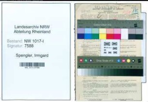 Entnazifizierung Irmgard Spengler , geb. 16.06.1898 (Volksschullehrerin)