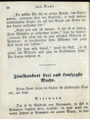 Fünfhundert drei und funfzigste Nacht