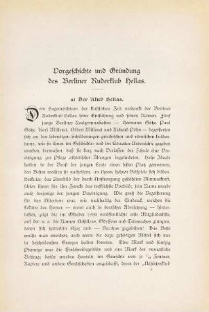 a) Der Klub Hellas