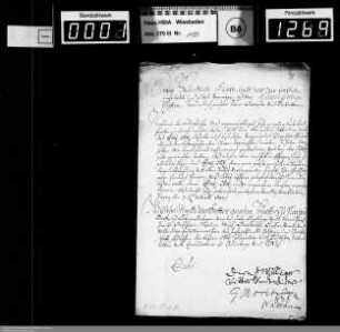 Weihnachts- und Neujahrsschreiben 1687/1688