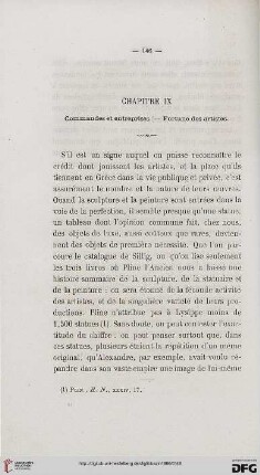 Chapitre IX: Commandes et entreprises - Fortune des artistes