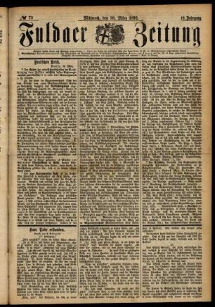 Ausgabe vom Mittwoch, den 30. März 1892.
