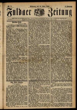 Ausgabe vom Mittwoch, den 30. März 1892.